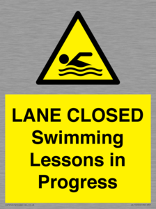 LANE CLOSED Swimming Lessons in Progress